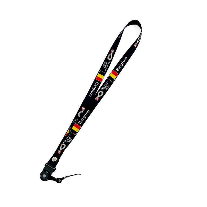 Wholesale Keychains Polyester Fabric Plastic Buckle 2022 Qatar World Cup Lanyard Keychain MOQ≥2 JDC-KC-KErM002