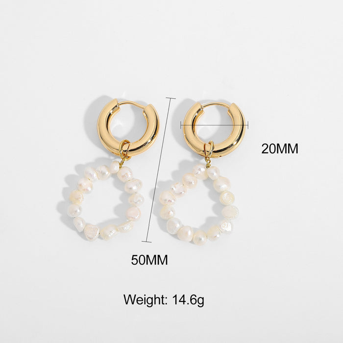 Jewelry WholesaleWholesale 14K Gold Plated Pearl Earrings JDC-ES-JD340 Earrings 杰鼎 %variant_option1% %variant_option2% %variant_option3%  Factory Price JoyasDeChina Joyas De China