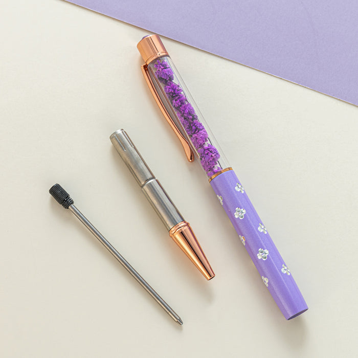 Wholesale Ballpoint Pen Metal Dried Flower Gel Pen JDC-BP-HongD002