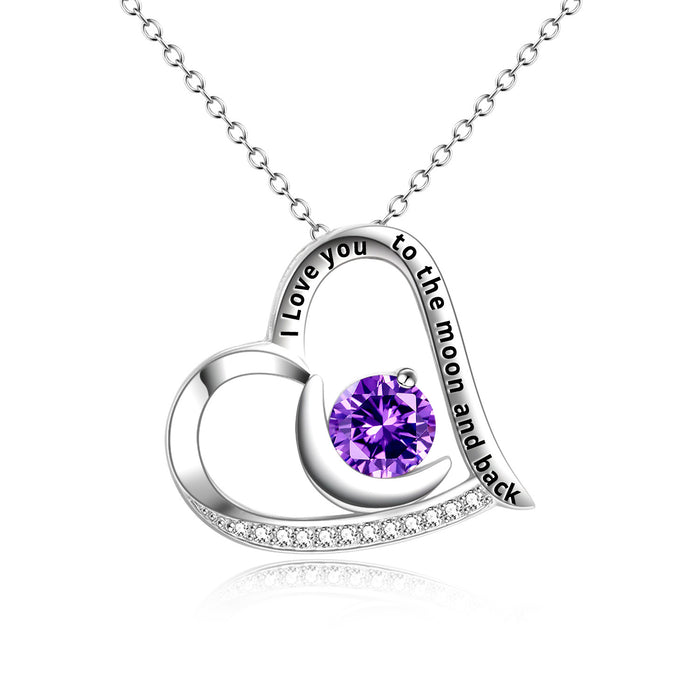 Wholesale S925 Silver Zircon Alloy Heart Necklace JDC-NE-XunO028