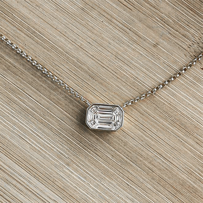 Jewelry WholesaleWholesale single diamond rectangular zircon necklace JDC-NE-Caos007 Necklaces 曹适 %variant_option1% %variant_option2% %variant_option3%  Factory Price JoyasDeChina Joyas De China