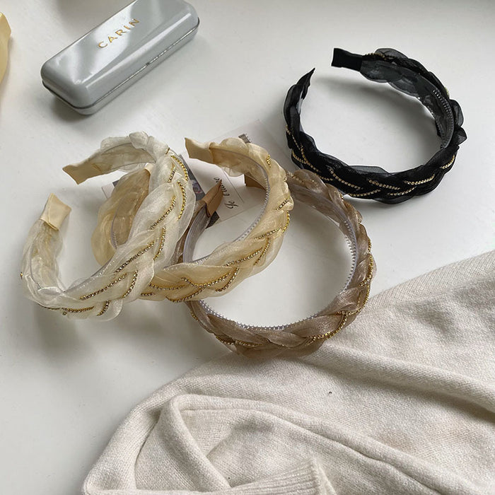 Jewelry WholesaleWholesale lace mesh rhinestone hair band JDC-HD-Suim001 Headband 随敏 %variant_option1% %variant_option2% %variant_option3%  Factory Price JoyasDeChina Joyas De China