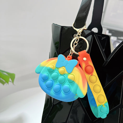 Jewelry WholesaleWholesale Mini Bow Key Chain bubble wristband fingertip toys JDC-FT-XuYe013 fidgets toy 旭业 %variant_option1% %variant_option2% %variant_option3%  Factory Price JoyasDeChina Joyas De China