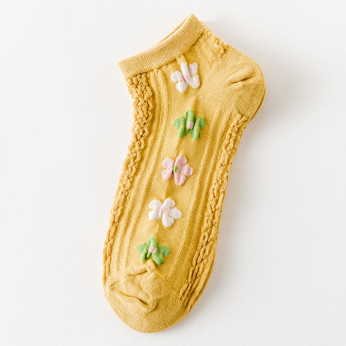 Jewelry WholesaleWholesale Cotton Floral Socks Thin Invisible Socks JDC-SK-BuZL001 Sock 步之蓝 %variant_option1% %variant_option2% %variant_option3%  Factory Price JoyasDeChina Joyas De China