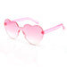 Jewelry WholesaleWholesale Plastic Rimless Heart Shaped One Piece Sunglasses Kids Glasses JDC-SG-XingY002 Sunglasses 兴业 %variant_option1% %variant_option2% %variant_option3%  Factory Price JoyasDeChina Joyas De China