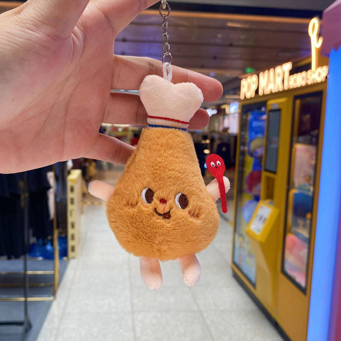 Wholesale Keychain PP Cotton Cute Burger Hot Dog Drumstick Plush Pendant JDC-KC-XiongY001