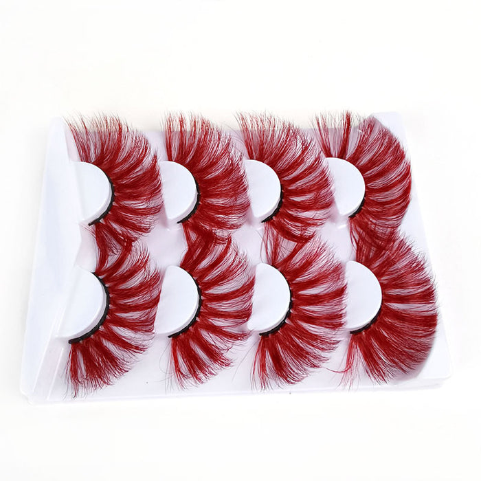 Wholesale Christmas 3D Color Thick Exaggerated False Eyelashes MOQ≥3 JDC-EY-ZXin005