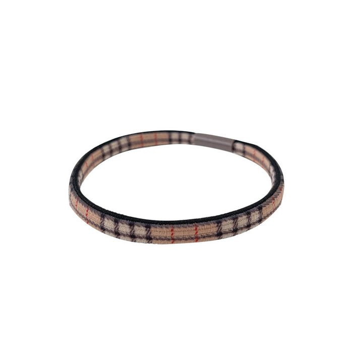 Wholesale Headband Cloth Leopard Plaid Flat Rubber Band Hairband Women JDC-HS-Qianq008