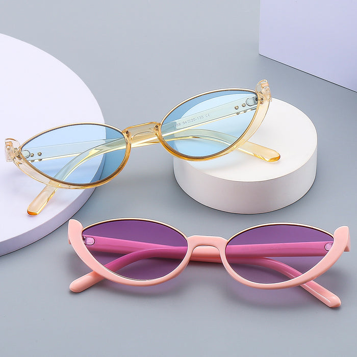 Wholesale Sunglasses PC Retro Candy Color Half Frame MOQ≥2 JDC-SG-ZhuiF004