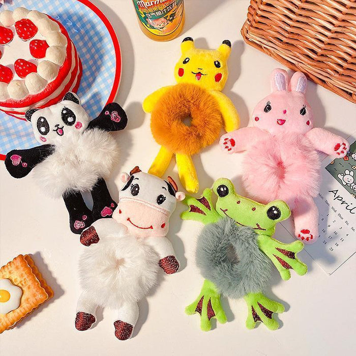 Wholesale Cartoon Rabbit Hair Ring Plush Rabbit Hair Rope JDC-HS-JShi001