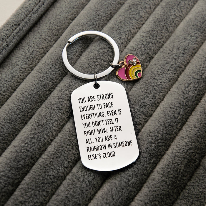 Jewelry WholesaleWholesale Teacher's Day Little Bee Stainless Steel Keychain MOQ≥2 JDC-KC-XinG002 Keychains 新钢 %variant_option1% %variant_option2% %variant_option3%  Factory Price JoyasDeChina Joyas De China