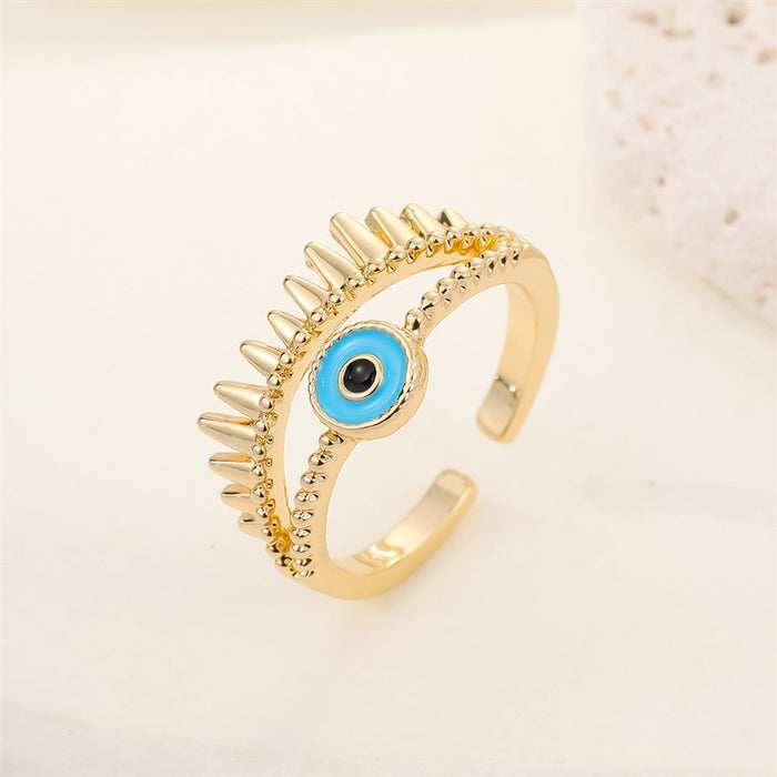 Jewelry WholesaleWholesale Devil's Eye Rhinestone Alloy Adjustable Ring MOQ≥3 JDC-RS-Juej008 Rings 觉际 %variant_option1% %variant_option2% %variant_option3%  Factory Price JoyasDeChina Joyas De China