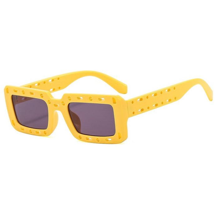 Wholesale Sunglasses PC Hollow Large Frame Square JDC-SG-BoY010