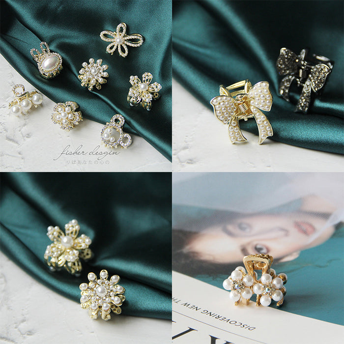 Wholesale Hair Clips Pearl Rhinestone Alloy JDC-HC-FSE002