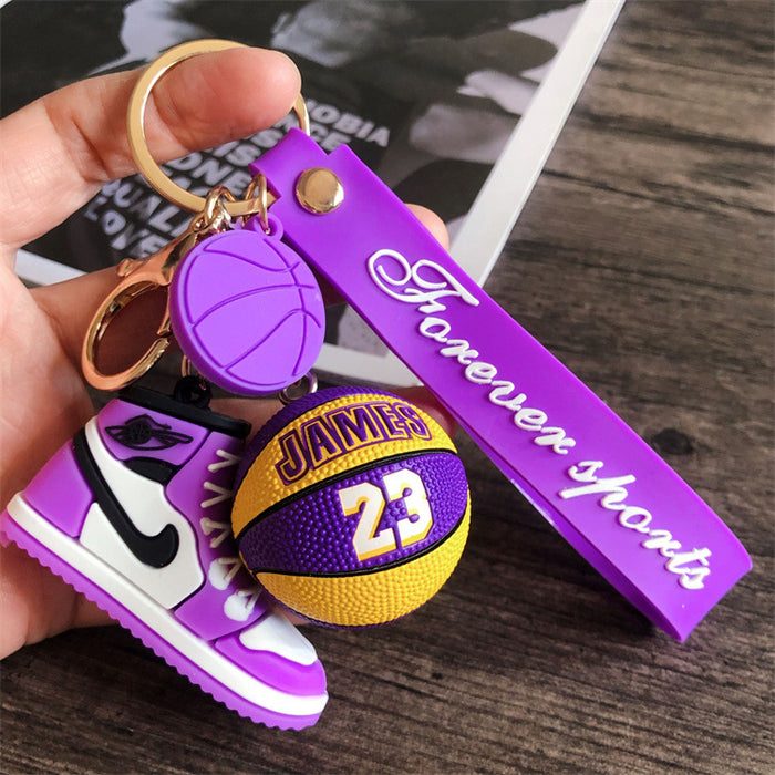 Wholesale star basketball shoes keychain MOQ≥2 JDC-KC-HLv009