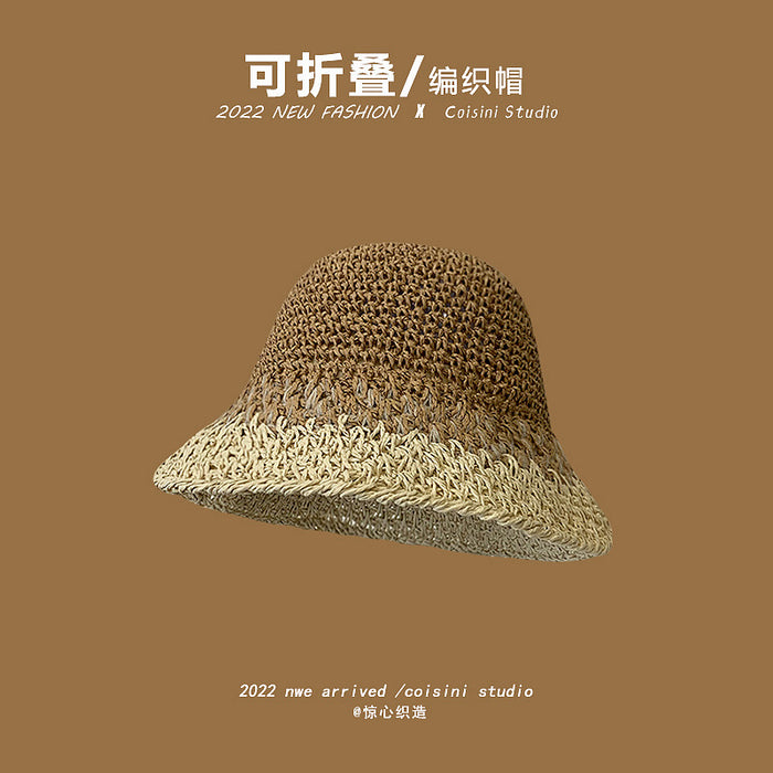 Wholesale Pearl Flower Lace Big Brim Straw Hat MOQ≥2 JDC-FH-LXi001