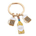 Jewelry WholesaleWholesale cartoon red wine glass beer glass combination key chain JDC-KC-ZhuangT002 Keychains 庄图 %variant_option1% %variant_option2% %variant_option3%  Factory Price JoyasDeChina Joyas De China