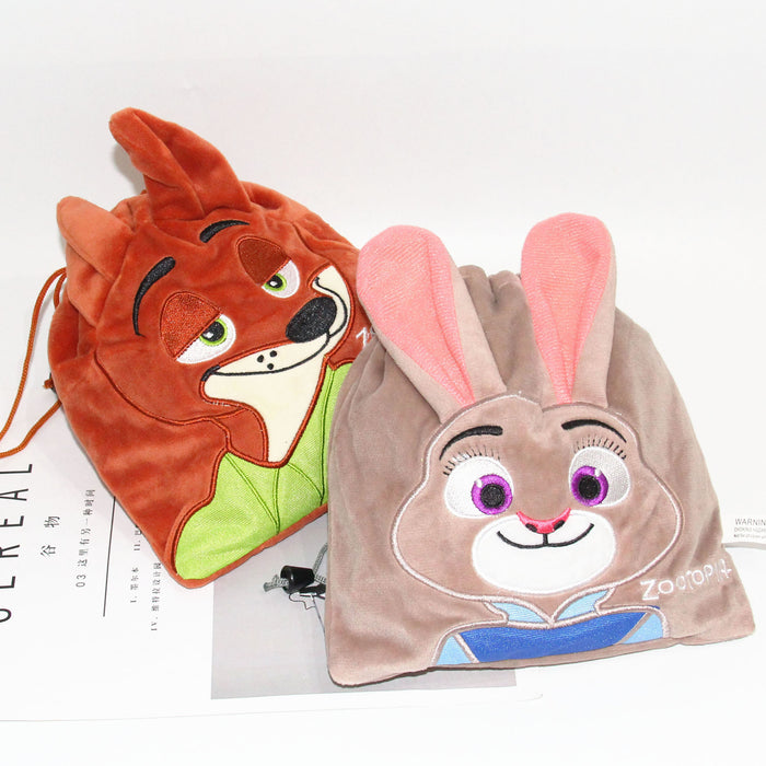 Wholesale Storage Bag Plush Cartoon Drawstring  MOQ3 JDC-SB-rongb003