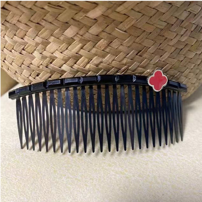 Wholesale insert comb clip acrylic clover JDC-HC-ShiX008