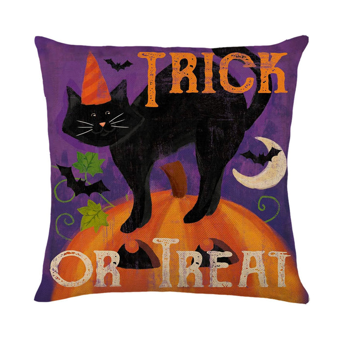 Wholesale Pillowcase Linen Print Halloween Without Pillow MOQ≥2 JDC-PW-LMJ002