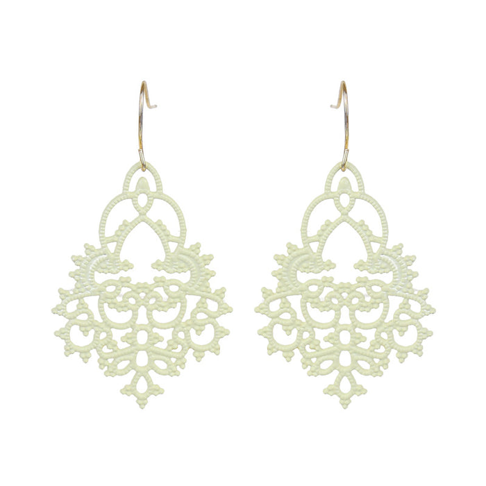 Wholesale Earrings Alloy Macaron Snowflake Hollow Out JDC-ES-momo007