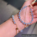 Jewelry WholesaleWholesale Seawater Blue Aquamarine Double Layer Gemstone Bracelet JDC-BT-BaiM008 Bracelet 百慕 %variant_option1% %variant_option2% %variant_option3%  Factory Price JoyasDeChina Joyas De China