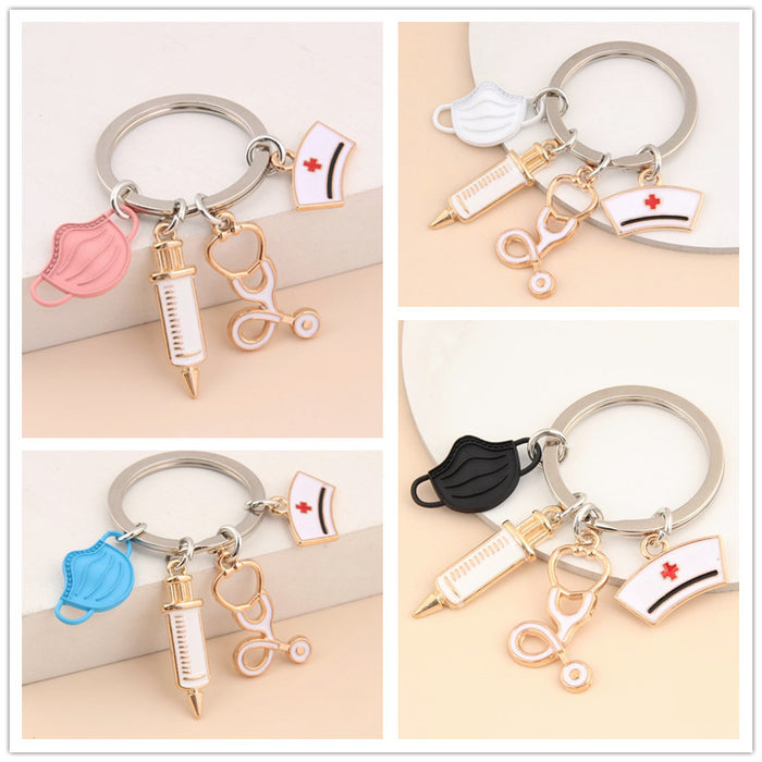 Jewelry WholesaleWholesale Nurse Doctor Syringe Stethoscope Metal Keychain MOQ≥2 JDC-KC-XiangH001 Keychains 湘怀 %variant_option1% %variant_option2% %variant_option3%  Factory Price JoyasDeChina Joyas De China