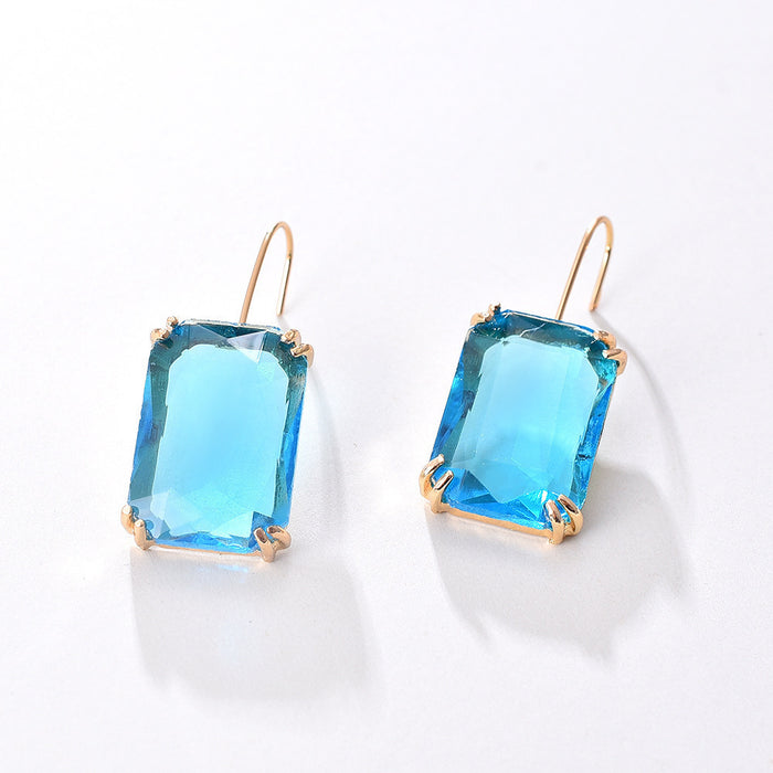 Wholesale Fashion Trend Color Rhinestone Stud Earrings Women JDC-ES-Chenrui015