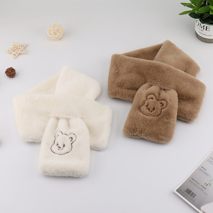 Wholesale Embroidered Cartoon Bear Plush Scarf JDC-SF-Liangm003