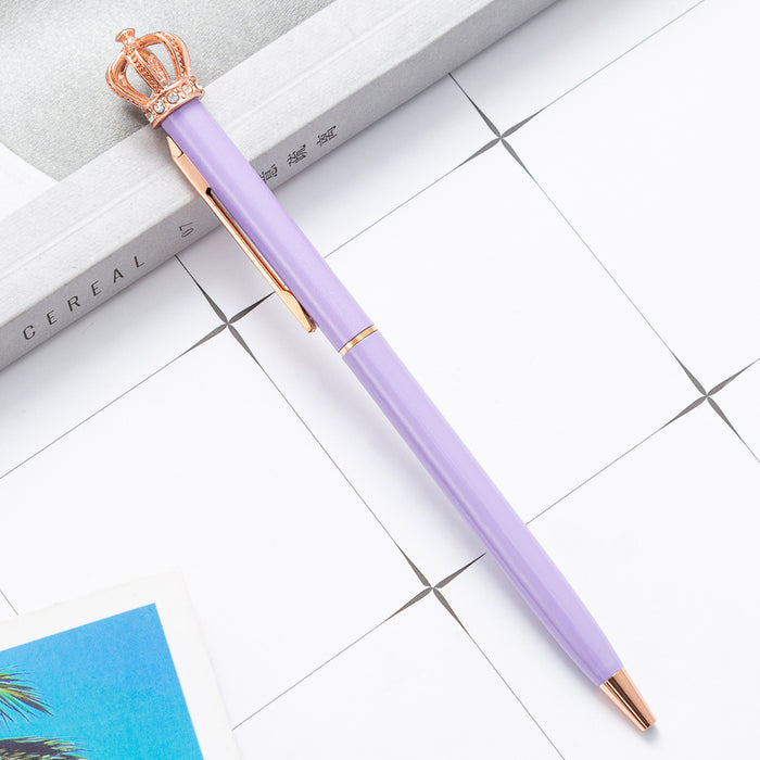 Jewelry WholesaleWholesale pink metal crown ballpoint pen JDC-BP-Huah008 Ballpoint Pen 华豪 %variant_option1% %variant_option2% %variant_option3%  Factory Price JoyasDeChina Joyas De China