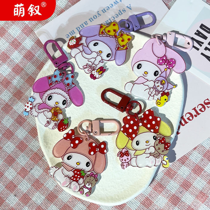 Wholesale keychain acrylic cartoon car bag pendant  (S) JDC-KC-GSXM096