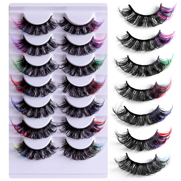 Wholesale Mink Hair Color Thick False Eyelashes JDC-EY-JST001