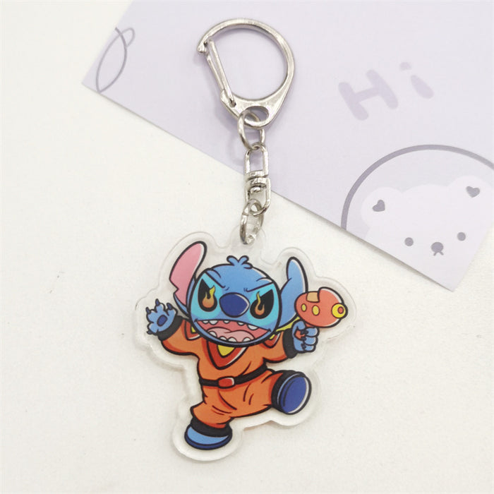 Wholesale pendant interstellar baby cute cartoon acrylic keychain MOQ≥2 JDC-KC-GLun005