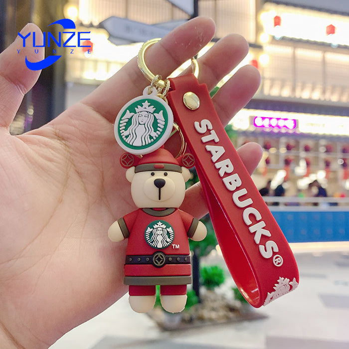 Wholesale Cartoon PVC Cute Bear Keychain (F) JDC-KC-YunZ001