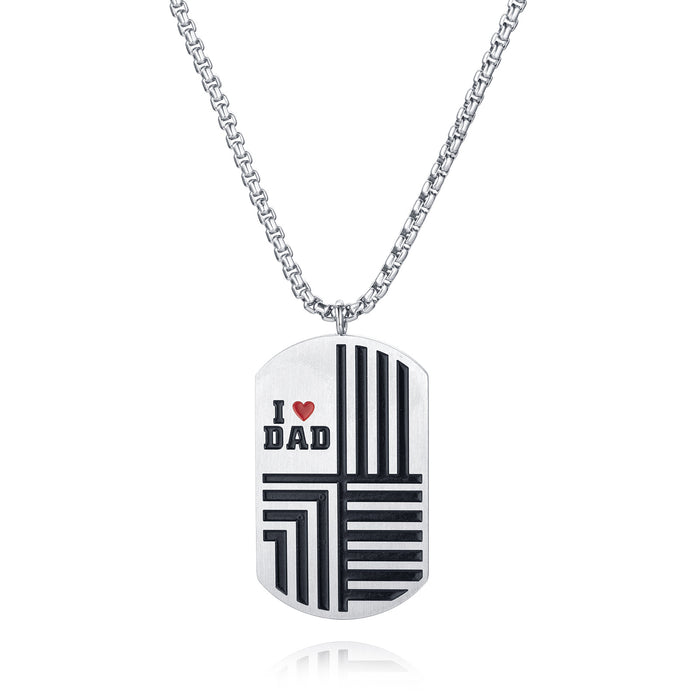 Wholesale Father's Day Dabing Stainless Steel Necklace JDC-NE-TJin001