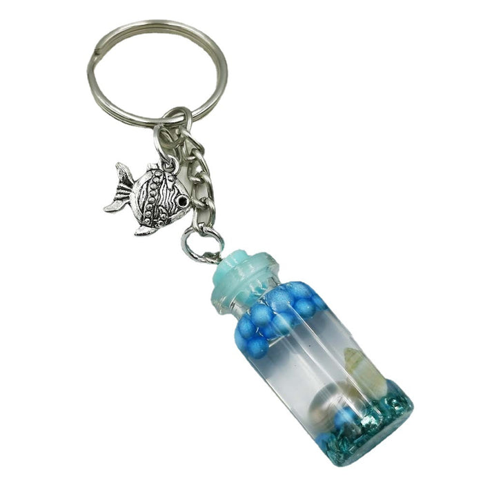 Jewelry WholesaleWholesale marine biological shell wish bottle keychain MOQ≥2 JDC-KC-QiShi021 Keychains 奇释 %variant_option1% %variant_option2% %variant_option3%  Factory Price JoyasDeChina Joyas De China