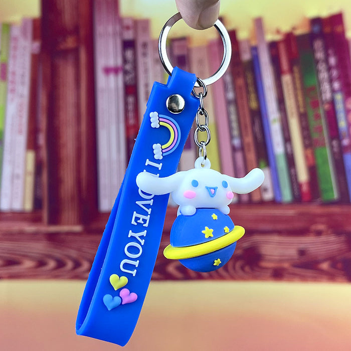 Wholesale keychain pvc cartoon soft glue big ear dog cute doll MOQ≥2 JDC-KC-MQu005