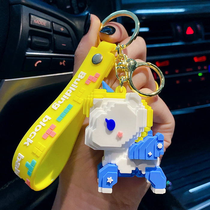 Jewelry WholesaleWholesale Creative Cartoon Building Blocks Exquisite Epoxy Keychain JDC-KC-Yaoyun009 Keychains 瑶韵 %variant_option1% %variant_option2% %variant_option3%  Factory Price JoyasDeChina Joyas De China