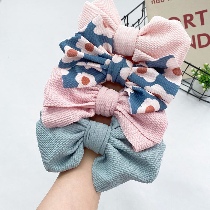 Wholesale Printed Big Bow Kids Hair Accessories Headband MOQ≥2 JDC-HD-KAXi001