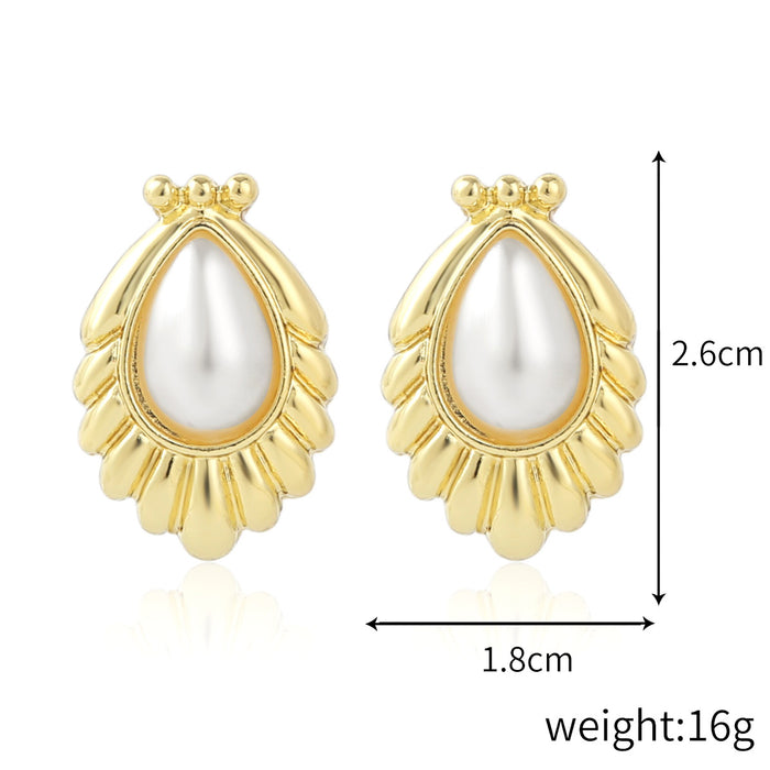 Jewelry WholesaleWholesale vintage court style pearl stud earrings JDC-ES-ManY002 Earrings 满溢 %variant_option1% %variant_option2% %variant_option3%  Factory Price JoyasDeChina Joyas De China