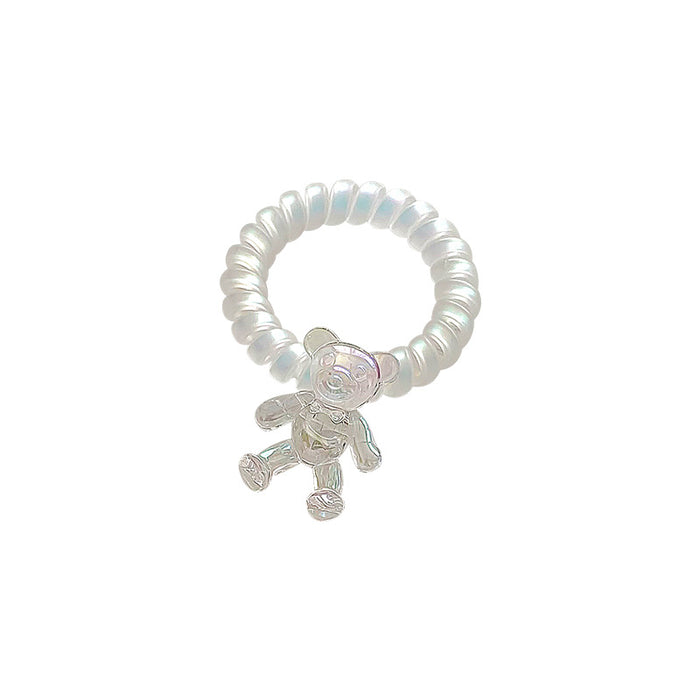 Wholesale TPU Mermaid Color Bear Phone Cord Hair Rope JDC-HS-tengZ008