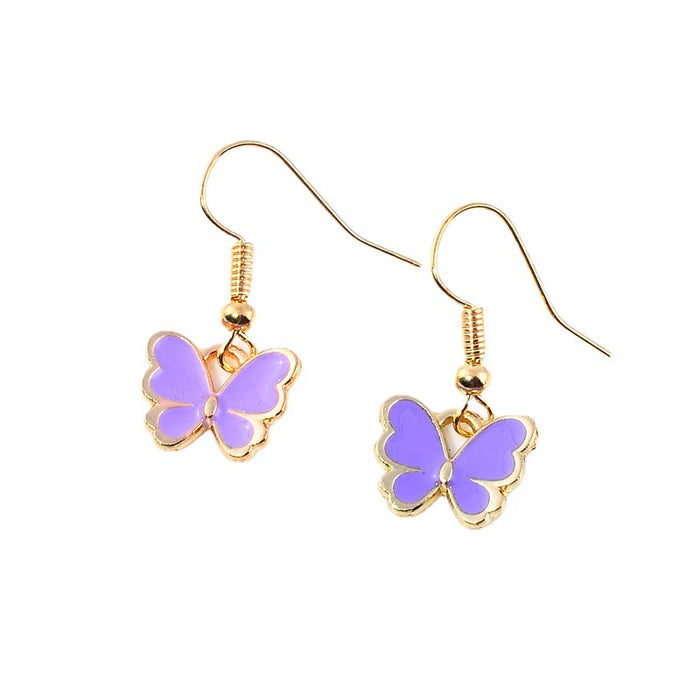 Wholesale Color Butterfly Alloy Earrings MOQ≥2 JDC-ES-Kaiwei002