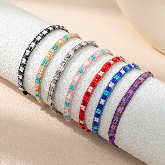 Wholesale Bracelet Crystal Contrast Color Adjustable Boho Bead Bracelet JDC-BT-XLH006