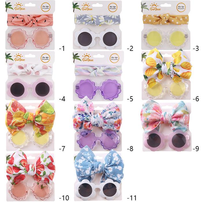 Wholesale Kids Sunglasses Hairband Set UV Protection Toys Sunglasses JDC-SG-BoB005