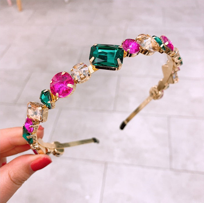 Jewelry WholesaleWholesale rhinestone crystal press hair band JDC-HD-ZC005 Headband 智承 %variant_option1% %variant_option2% %variant_option3%  Factory Price JoyasDeChina Joyas De China