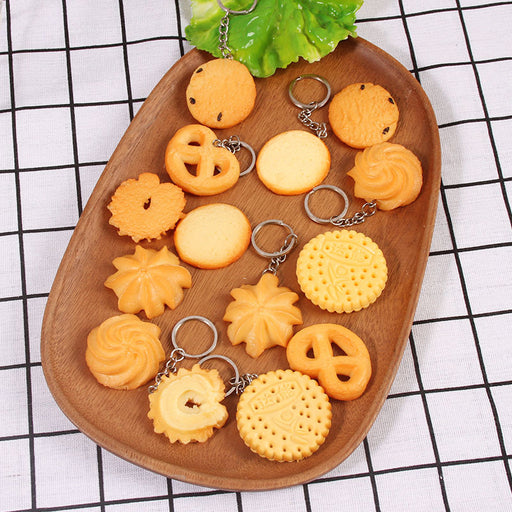 Jewelry WholesaleWholesale simulation cookie keychain pendant cute MOQ≥2 JDC-KC-QHaoo001 Keychains 青昊 %variant_option1% %variant_option2% %variant_option3%  Factory Price JoyasDeChina Joyas De China