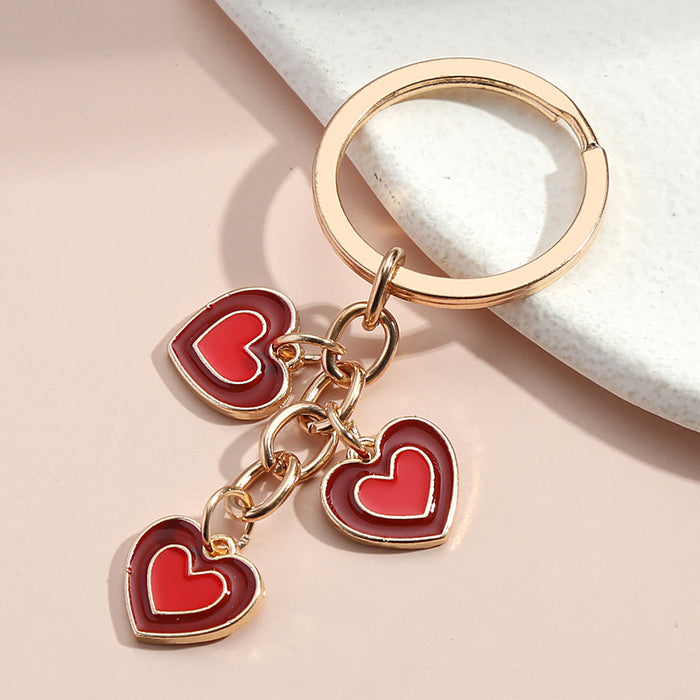 Wholesale Alloy Heart Shaped Keychain Hanging JDC-KC-XHuai001