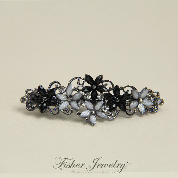 Wholesale Hair Clips Alloy Rhinestone Vintage Elegant Spring Clip JDC-HC-FSE003