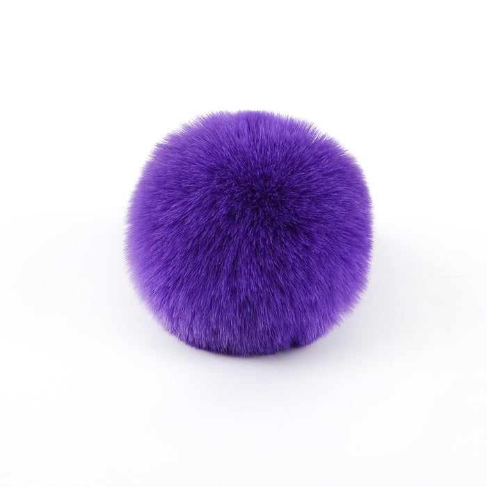 Wholesale Polyester Hair Ball DIY custom keychain JDC-DIY-HuiY001