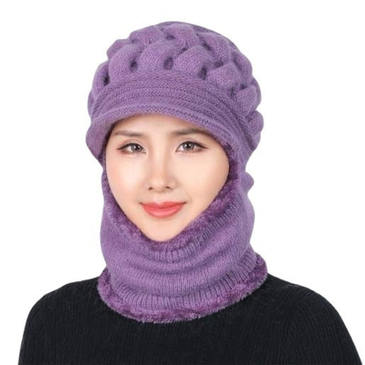 Wholesale Hat Wool Winter Fleece One-piece Knitted Hat JDC-FH-BXY001